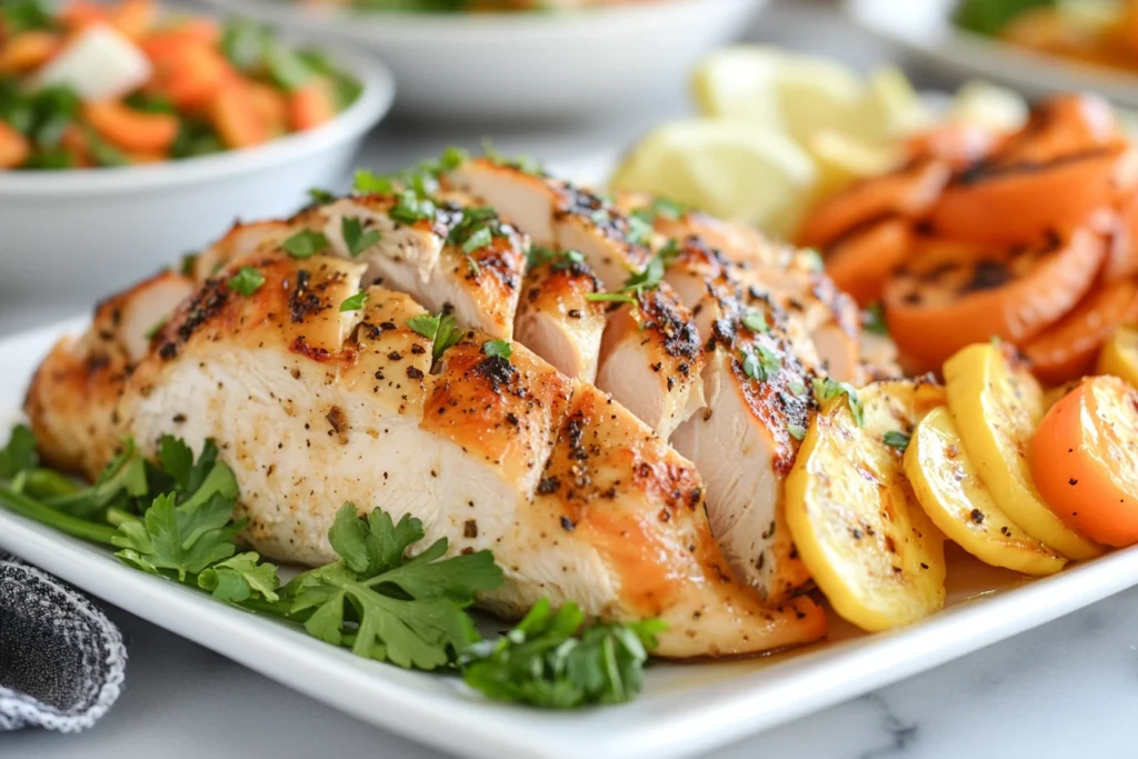 Delicious leftover rotisserie chicken recipes including soup, salad, and casserole dishes, displayed on a rustic wooden table.