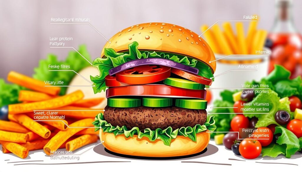 Hamburger Nutritional Components