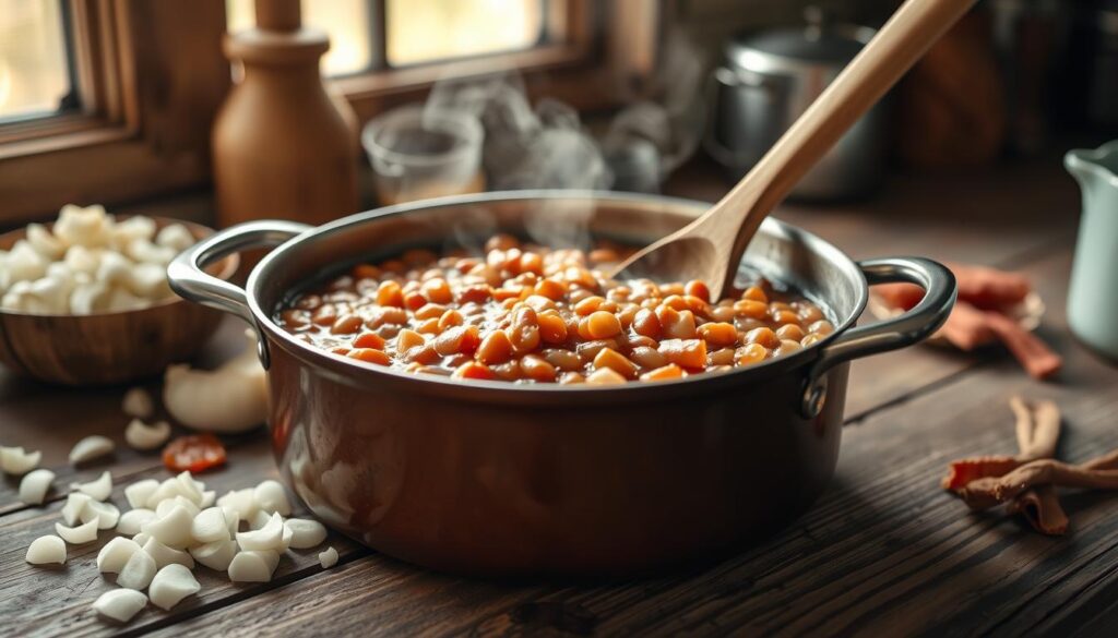 Homemade Baked Beans Cooking Process