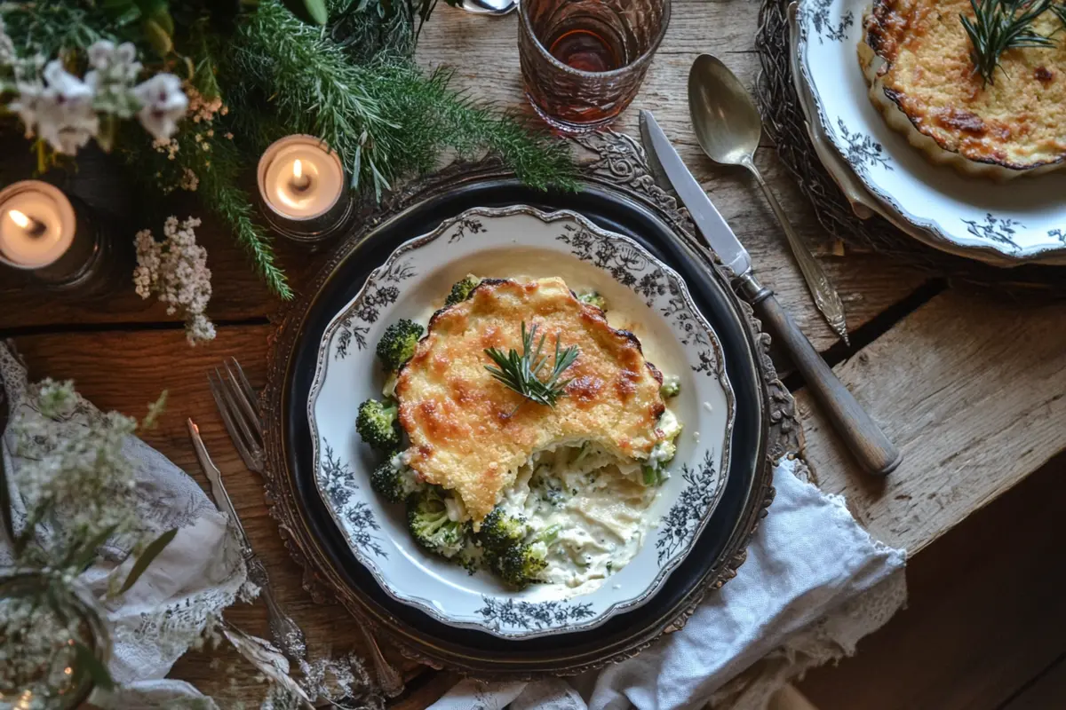 Paula Deen's Broccoli Casserole with Golden Cracker Topping