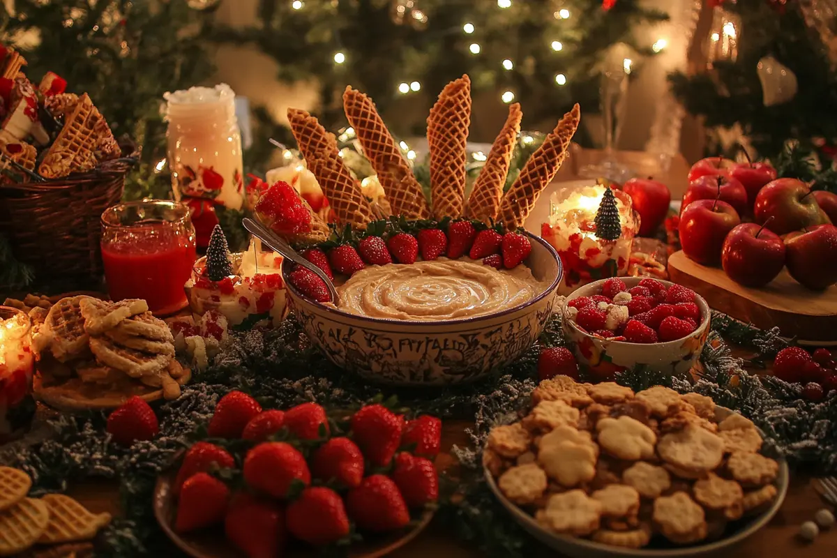 Trader Joe’s Sweet Cannoli Dip with Fruits and Cookies