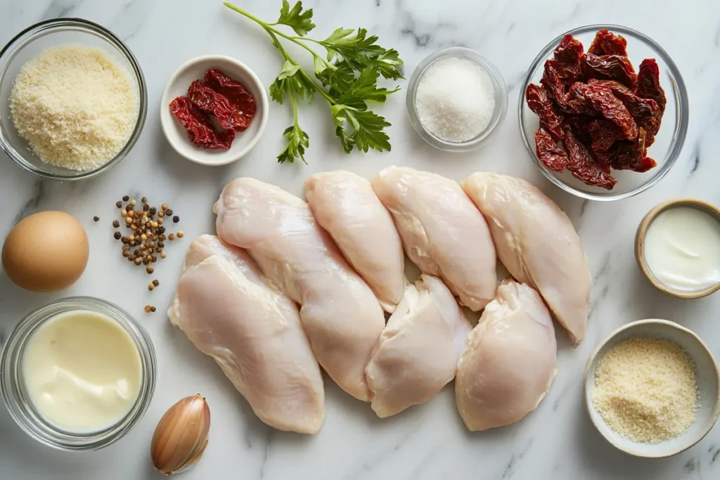 Healthy Marry Me Chicken with roasted vegetables