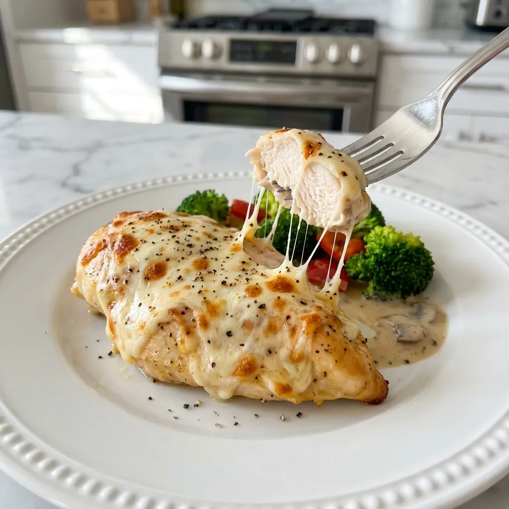 Creamy Cheesy Chicken Bake with Broccoli and Peppers 8 Chicken bake in baking dish 20261020022821