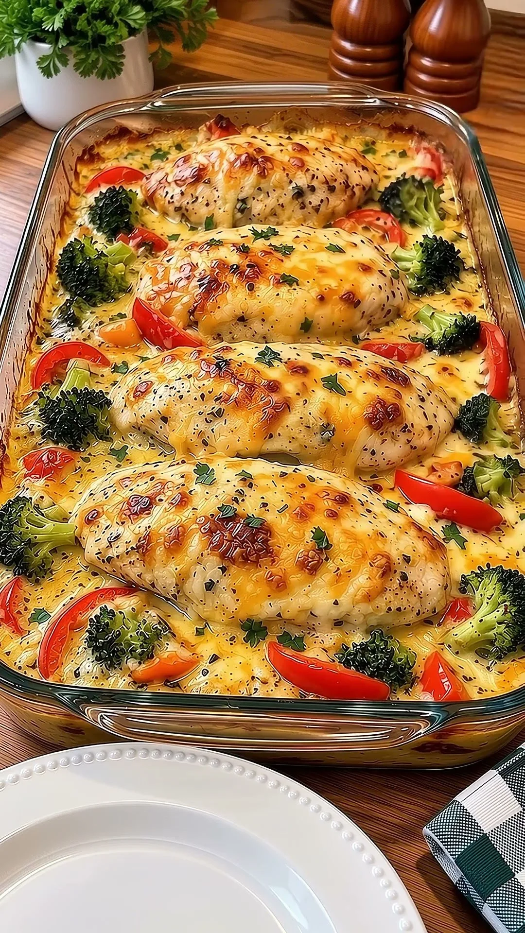 Creamy Cheesy Chicken Bake with Broccoli and Peppers 9 Creamy Cheesy Chicken Bake with Broccoli and Peppers
