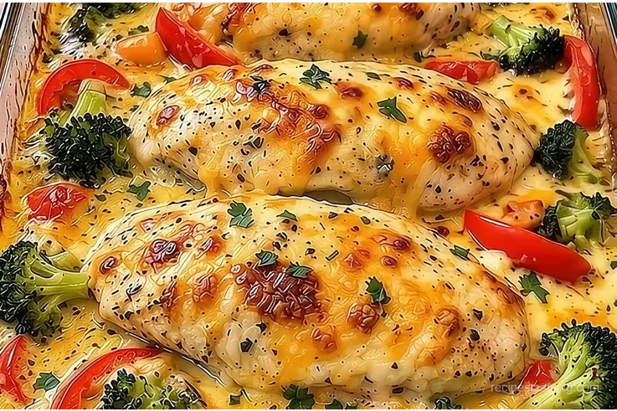 Creamy Cheesy Chicken Bake with Broccoli and Peppers 11 Creamy Cheesy Chicken Bake with Broccoli and Peppers