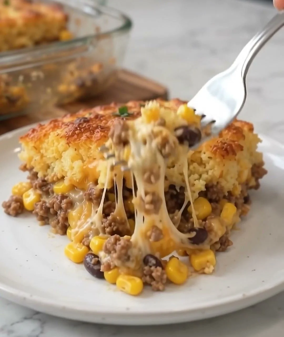 Easy One-Pan Ground Beef Cornbread 6 Easy One-Pan Ground Beef Cornbread Cowboy Casserole Recipe