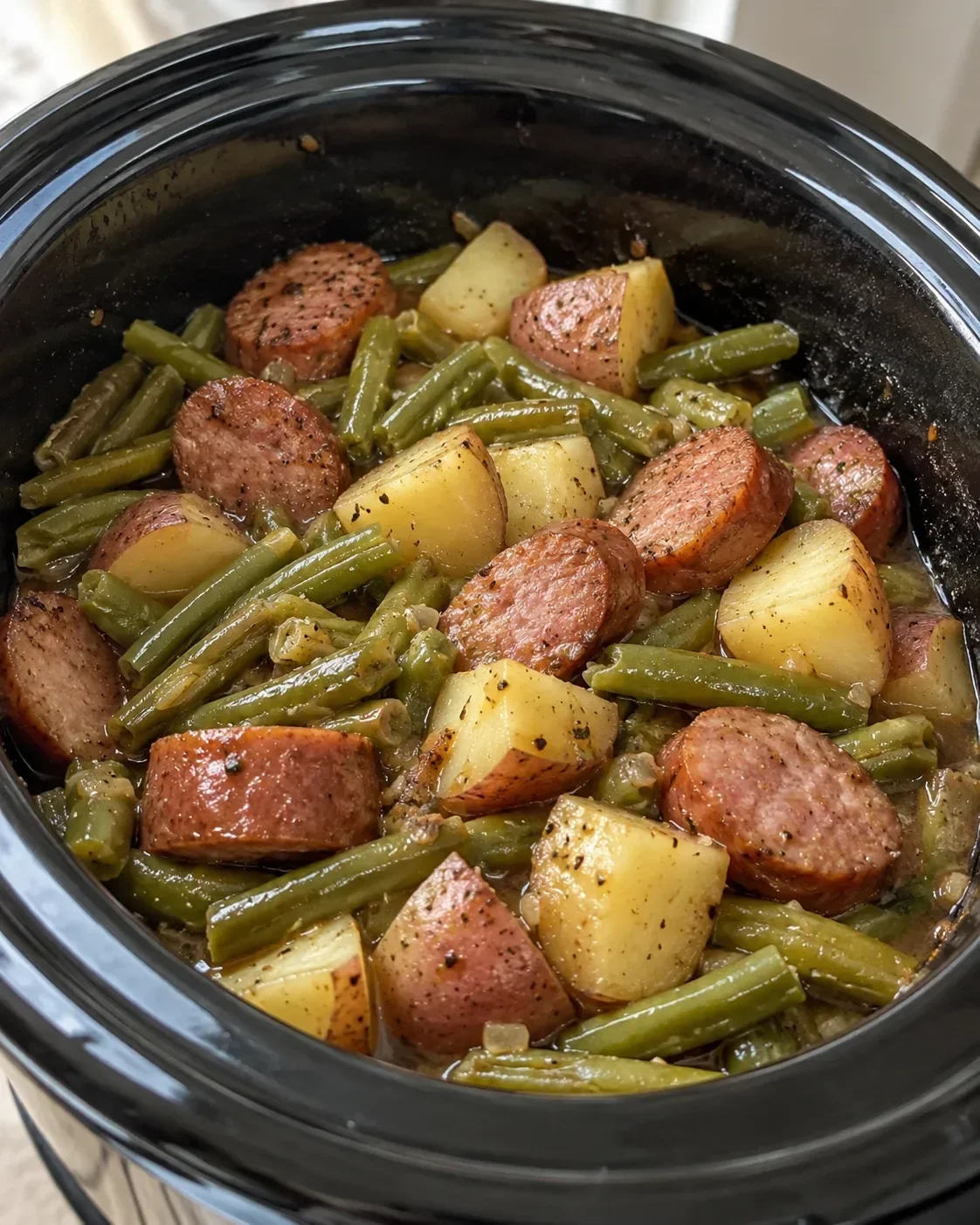 Slow Cooker Sausage with Green Beans and Potatoes Recipe 5 Slow Cooker Sausage with Green Beans and Potatoes Recipe